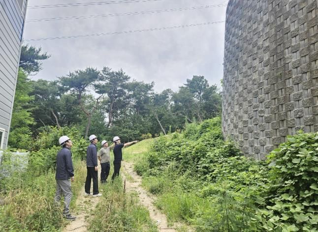 강동일반산업단지 보강토 옹벽 점검