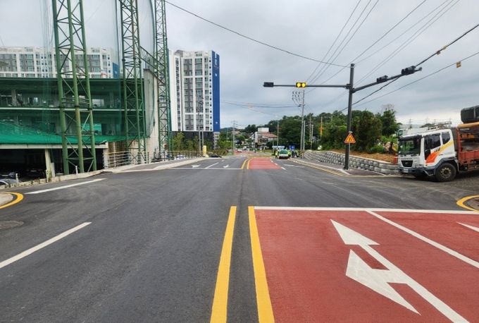 대호골프랜드옆 도시계획도로 일부 개통