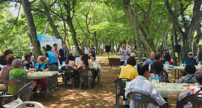 고성군 마암면 장산마을, 전례 써레씻기 행사 가져