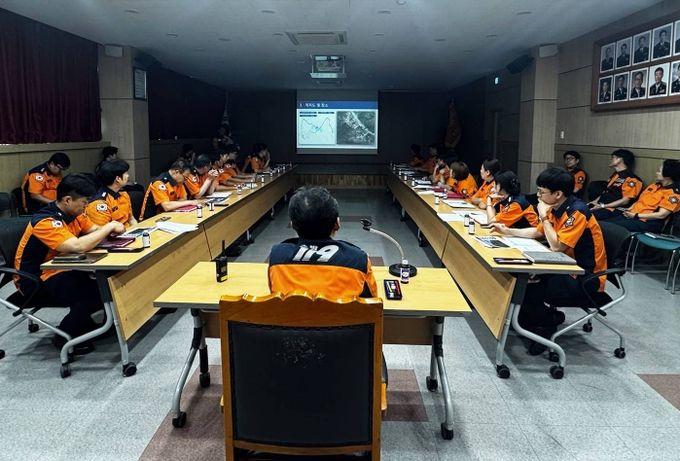 서산소방서, 산사태 대비 긴급구조도상훈련 실시