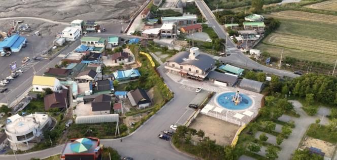 주포권역 항공 사진