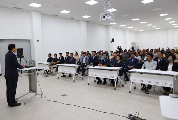 충북 북부 3개 시군 농업경영인엽합회 워크숍 개최(조길형 시장 인사말)