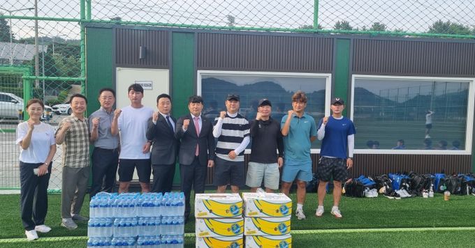 하계 전지훈련 선수단 격려