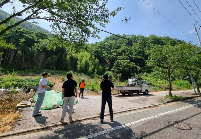 밤나무해충 드론방제