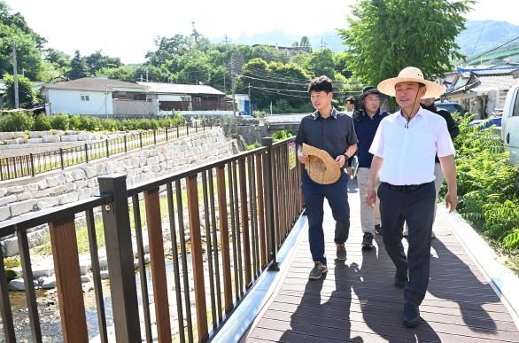 7월 10일 호원천 생태하천 복원사업 현장 확인