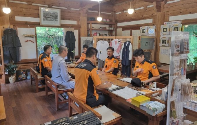 해남소방서, 전통사찰·목조문화재 미황사 현장 지도·방문