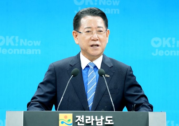 김영록 지사 RE100 산단 정책 환영문 발표