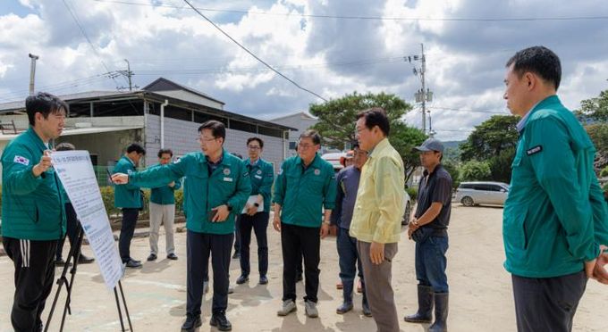 합천군 박완수 경남도지사, ‘유례없는 폭우 피해’ 합천 수해 현장 직접 방문