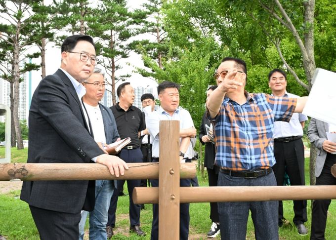 강수현 양주시장, 옥정호수공원 현장점검