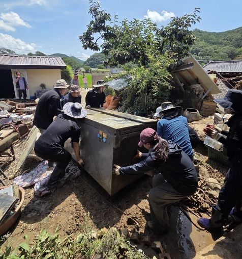 함안군, 산청군 수해 복구 지원 나서