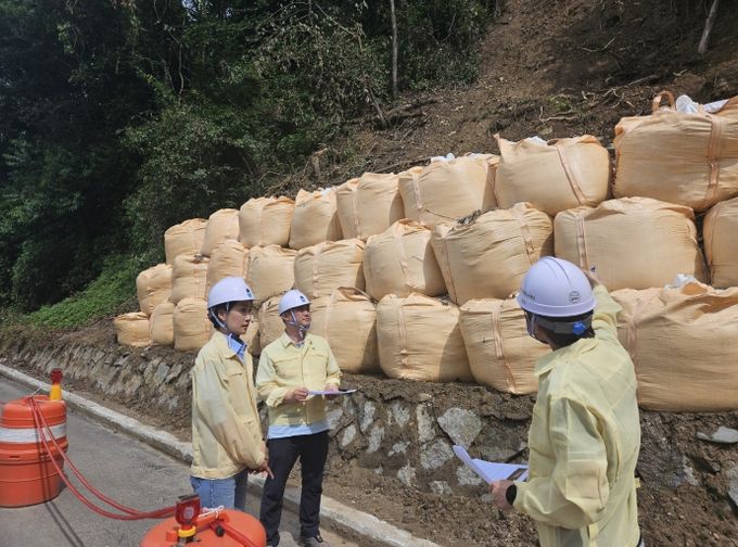 김수민 정무부지사, 집중호우 피해 복구 현장점검
