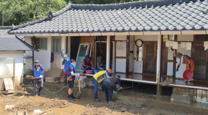 산청군 집중호우 피해 복구 지원