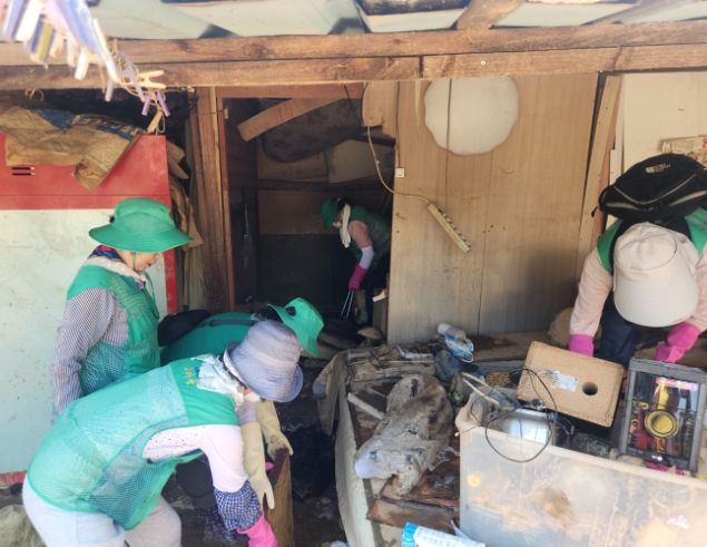 사천시새마을회 산청군 수해 지역 복구활동