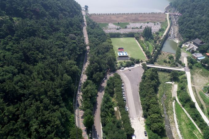 군도 3호선 위험도로 개선 사업(현장 사진, 옥포읍 기세리 산17-1번지에서 산12-1번지 일원)