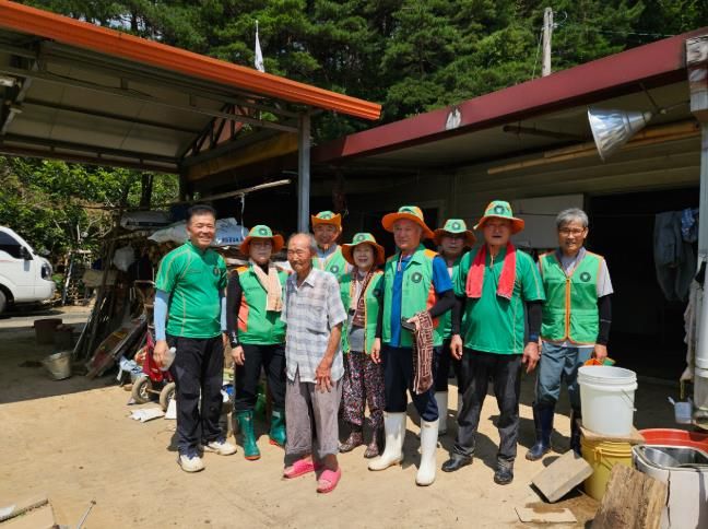 합천군 지역자율방재단, 가회면 안불마을 수해복구 지원