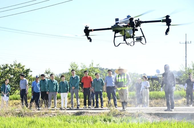 달성군 항공방제 실시