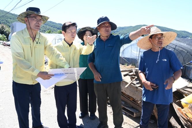 조규일 진주시장, 수해복구 현장 연일 방문