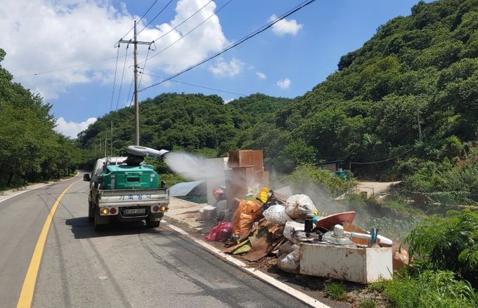 합천군, 수해 피해지역 긴급방역활동 추진