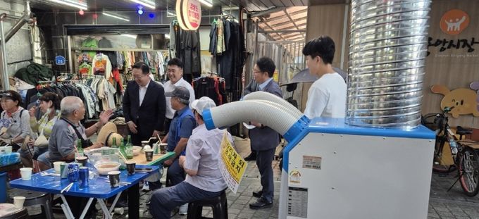 전통시장에서 폭염 대응 점검