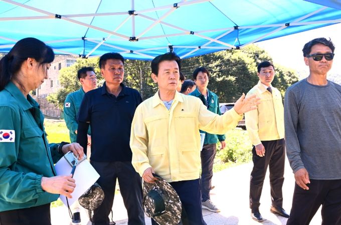 조규일 진주시장, 침수피해 현장 최종 점검