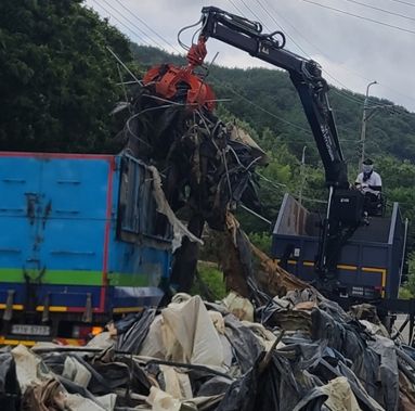 산청군 수해 폐기물 처리 지원청소·폐기물처리업체 7개사 동참