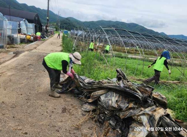함안군여성단체협의회, 산청군 폭우 피해 복구에 힘 보태