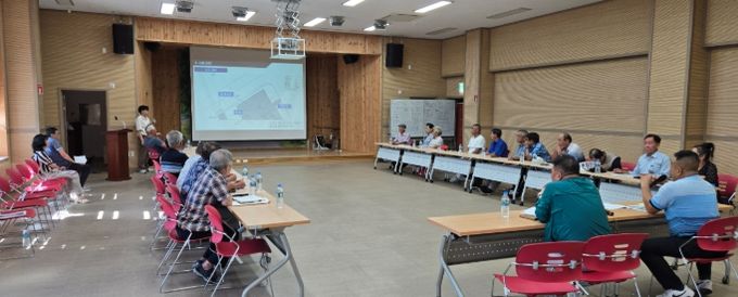 농촌중심지활성화사업 야외생활쉼터 세부설계에 따른 의견청취회