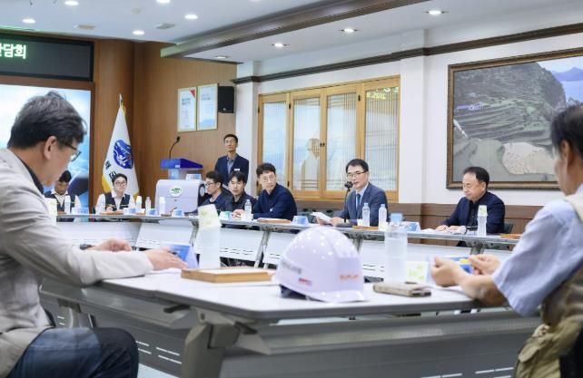 남해군, 청사신축 사업 공사관계자 간담회 개최