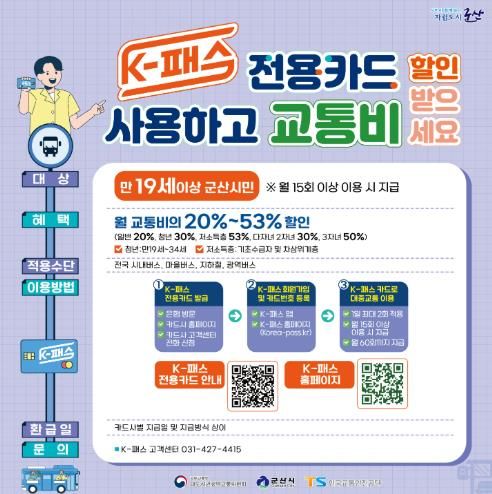 군산시, K-패스 전용카드 사용 적극 홍보 나서