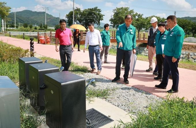 예천군, 금곡천 생태하천 복원사업 현장점검 실시