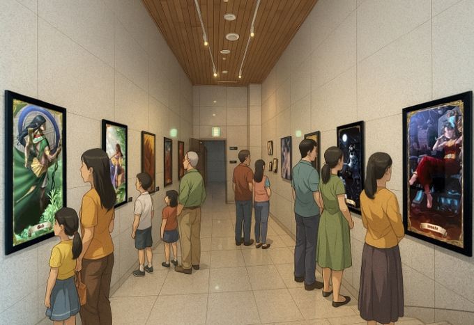 2025년 경상남도 산림박물관 협력전시(디지털일러스트전시회 경남예술고등학교 만화애니메이션과)