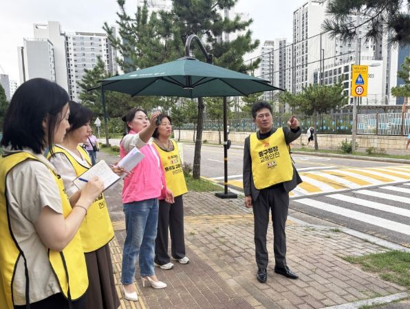 운서중 등굣길 교통안전 건의 사항 해소 및 재점검