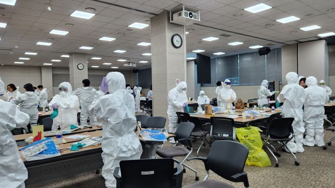 충북도, 신종·재출현 감염병 합동 대응훈련