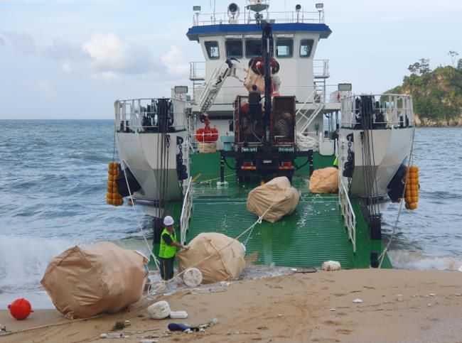 옹진청정호 덕적도 소야도 죽노골 해변 해안쓰레기 수거·처리
