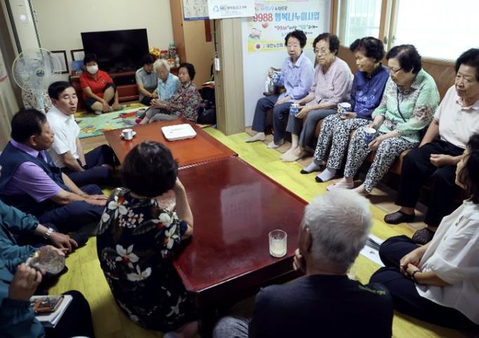 조길형 시장 지현동다복경로당에서 간담회 사진