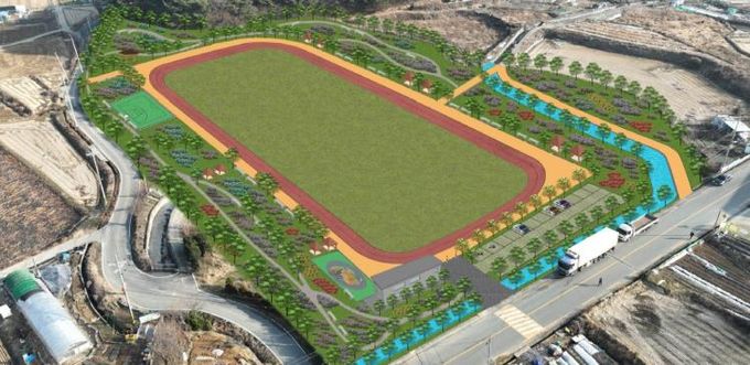 동읍 자여 체육시설 여가녹지 조성사업 조감도