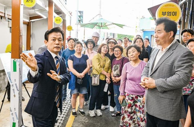 진주시, ‘자유시장 경관개선사업’현장 점검