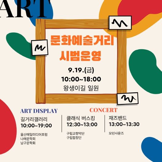 ‘길거리가 갤러리로 변신’, 왕생로 문화예술거리 시범 운영