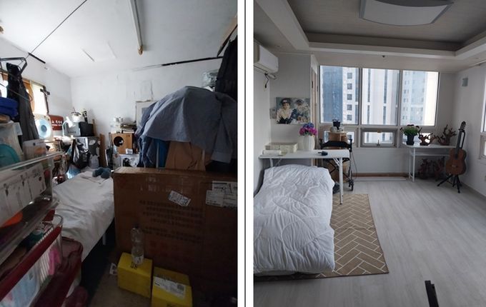 주거취약계층 주거상향지원사업 이주 전·후 모습