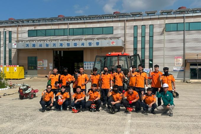 거제시, 농기계 안전사고 대비 소방관 대상 교육훈련 실시