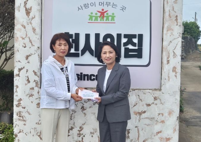 아동복지시설 ‘천사의 집’ 방문한 김지혜 교육장