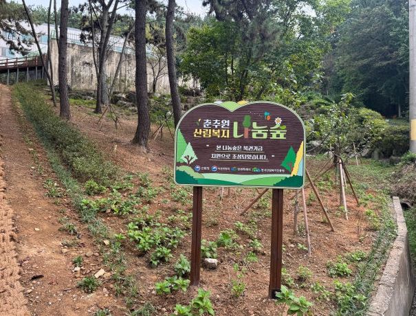 노인복지시설 춘추원 내‘산림복지 나눔숲’준공