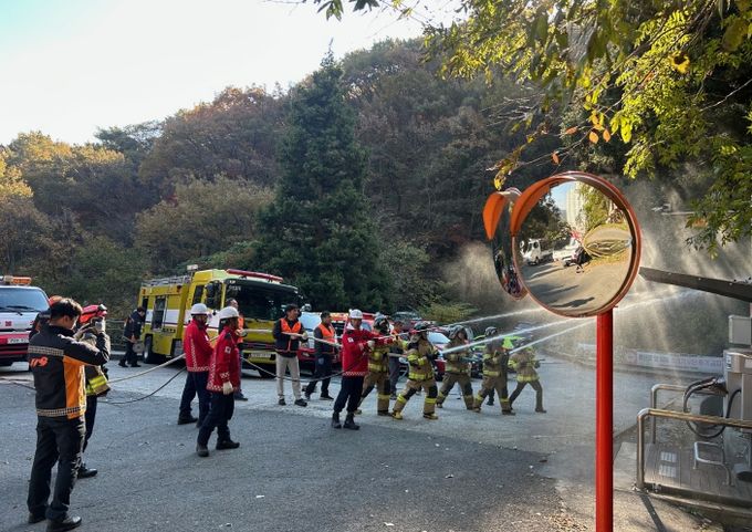 거제시, 유관기관 합동 산불 진화훈련 실시