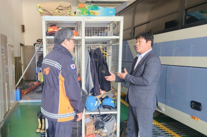 공진혁 의회운영위원장,서생 119안전센터 이전신축 관련 현장 점검