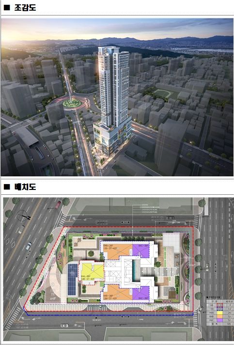 조감도 및 배치도.