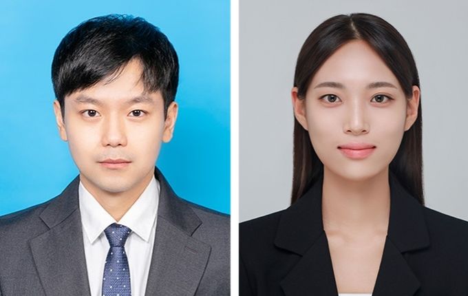 경상국립대학교 나노신소재융합공학과 김주형 교수와 석사과정 황휘령 씨(왼쪽부터)