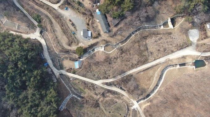 산림유역관리사업이 완료된 곡성군 고달면 호곡리 일원