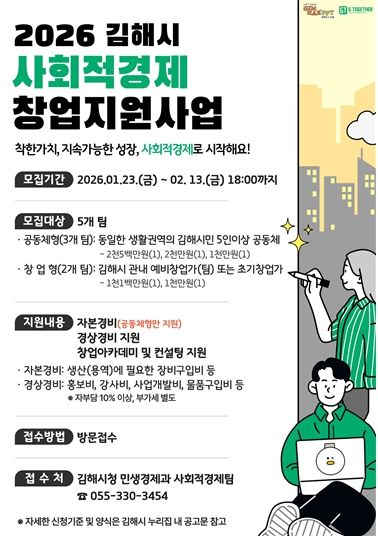사회적경제 창업 지원사업 참여팀 모집