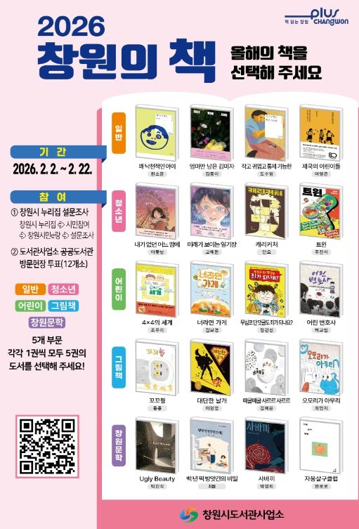 2026 창원의 책 시민선호도조사 홍보 포스터