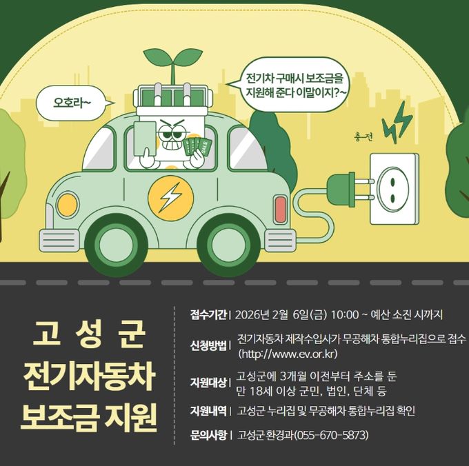 2026년 전기자동차 보급사업 추진